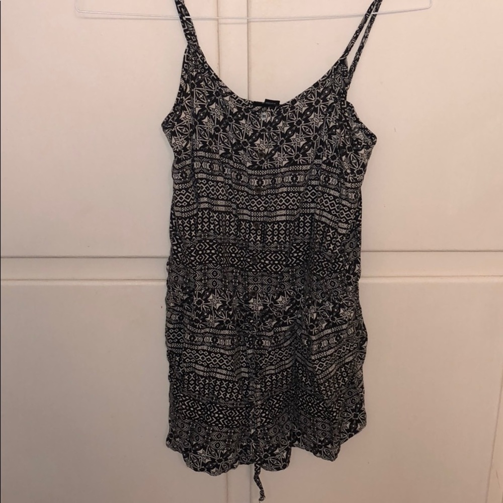 black tribal patterned romper